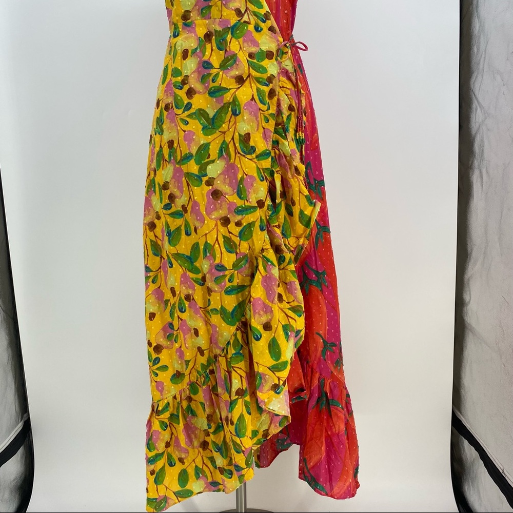 Farm Rio Garden Mix Maxi Wrap Floral Dress NWT - Picture 15 of 17